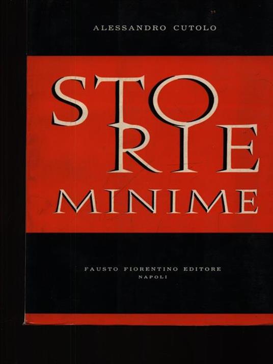 Storie minime - Alessandro Cutolo - copertina