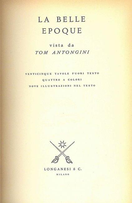 La Belle epoque - Tom Antongini - copertina