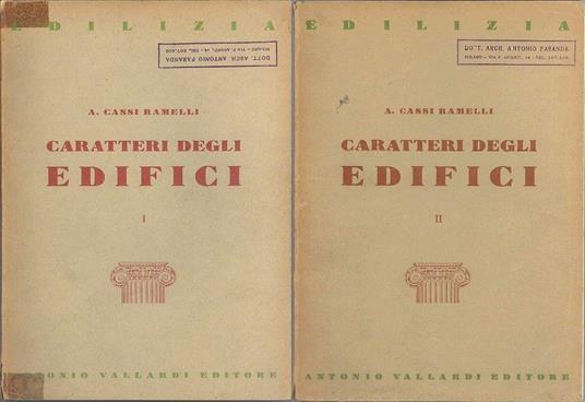 Caratteri degli edifici - Alberto Melis - copertina