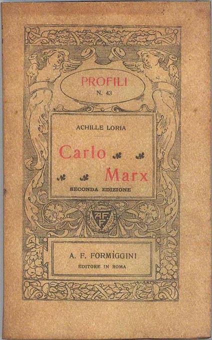 Carlo Marx - Achille Loria - copertina