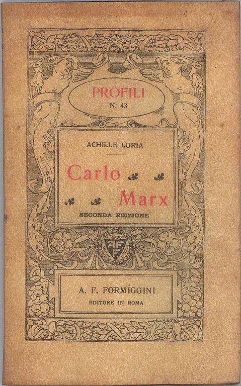 Carlo Marx - Achille Loria - copertina
