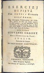 Esercizi di pietà per tutti i giorni dell' anno. Luglio
