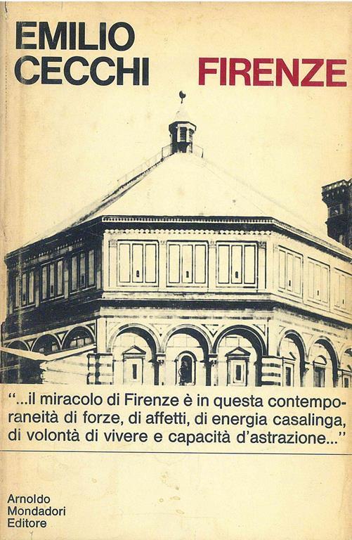 Firenze - Emilio Cecchi - copertina