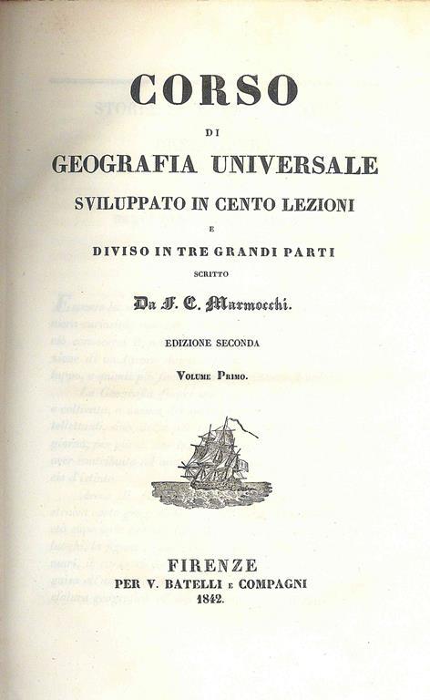Geografia Universale - Francesco Costantino Marmocchi - copertina