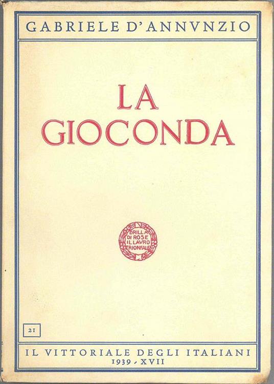 La Gioconda - Gabriele D'Annunzio - copertina
