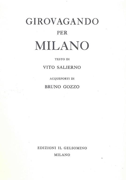 Girovagando per Milano - Vito Salierno - copertina