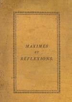 Maximes et Réflexions Prima edizione