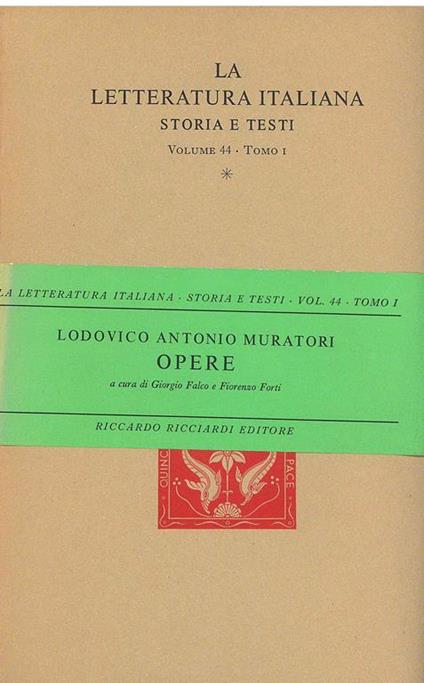 Opere - Lodovico Antonio Muratori - copertina