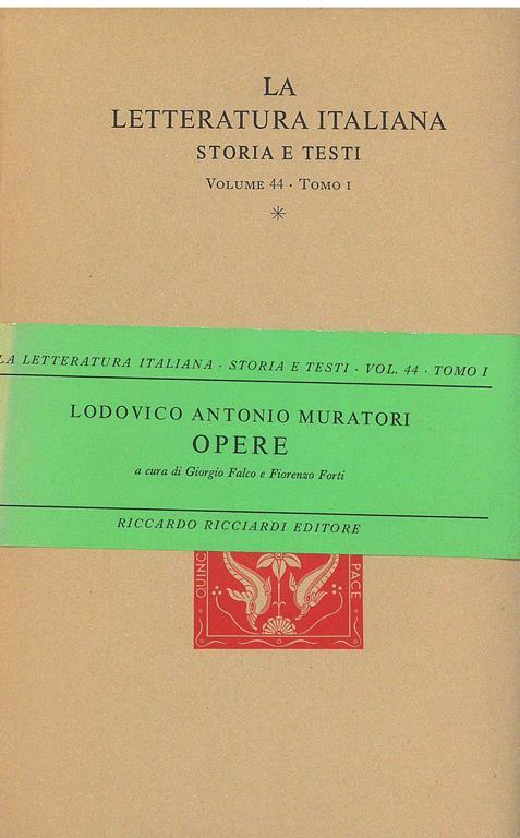 Opere - Lodovico Antonio Muratori - copertina