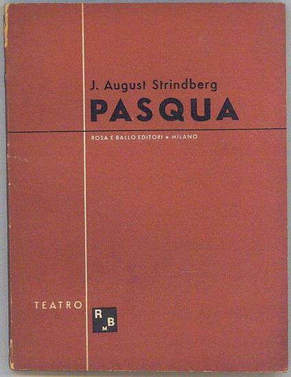 Pasqua - August Strindberg - copertina