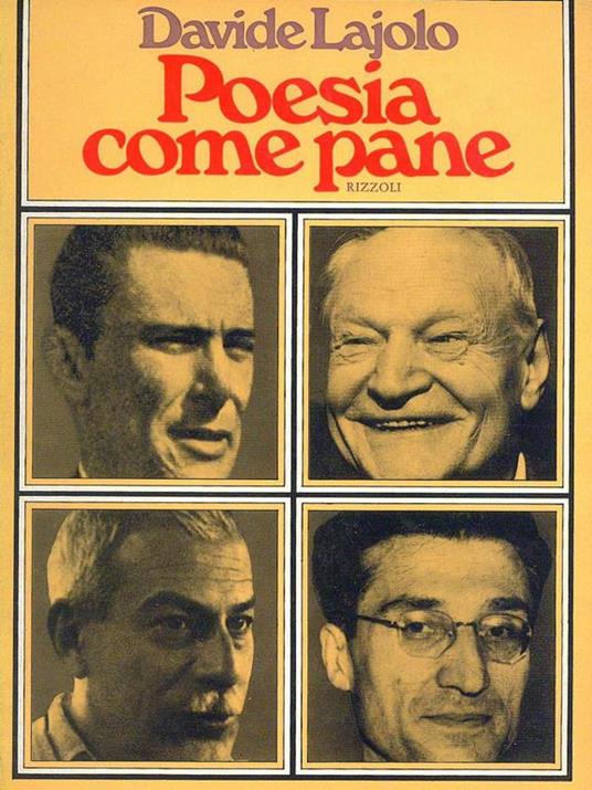 Poesia come pane - Davide Lajolo - copertina