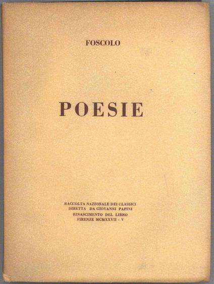 Poesie - Ugo Foscolo - copertina
