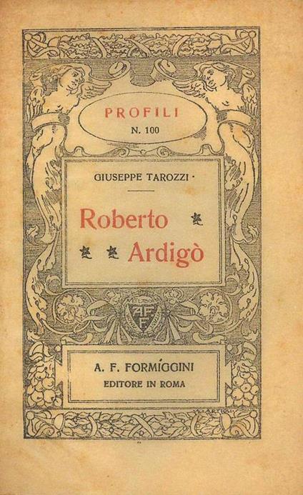 Roberto Ardigò - Giuseppe Tarozzi - copertina