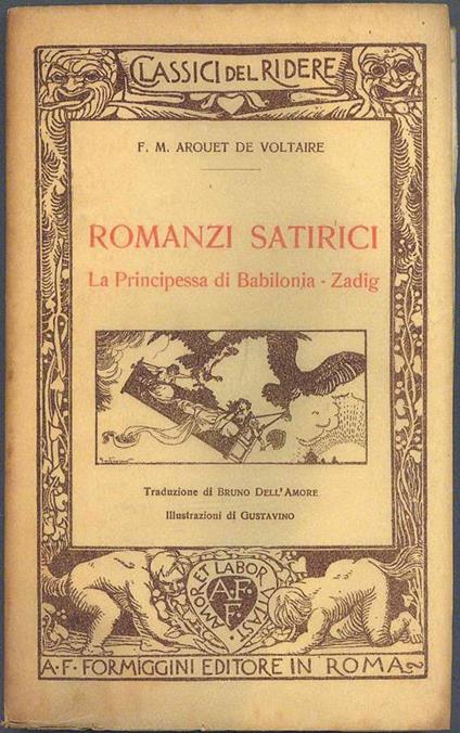 Romanzi satirici: "La principesa di Babilonia" - "Zadig" - copertina