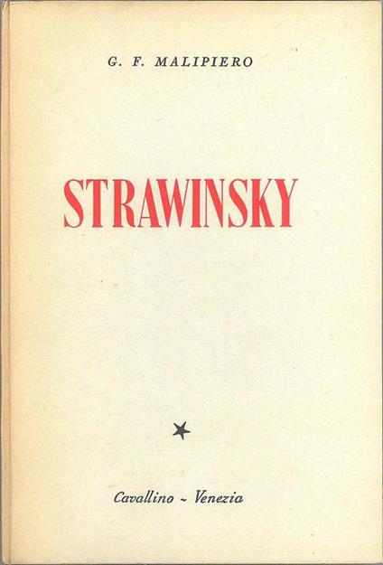 Strawinsky - G. Francesco Malipiero - copertina