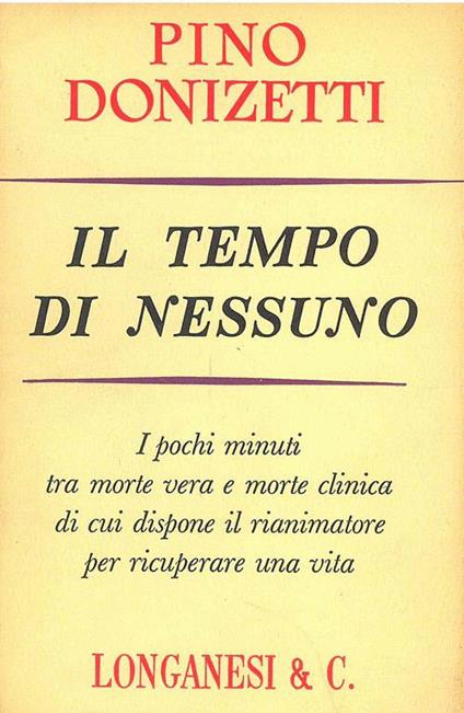 Il Tempo di nessuno - Pino Donizetti - copertina