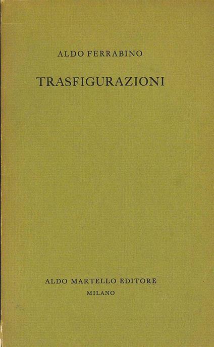 Trasfigurazioni - Aldo Ferrabino - copertina