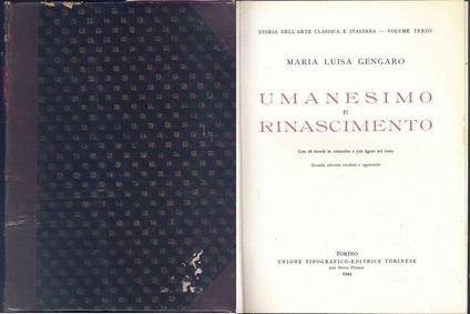 Umanesimo e Rinascimento - M. Luisa Gengaro - copertina