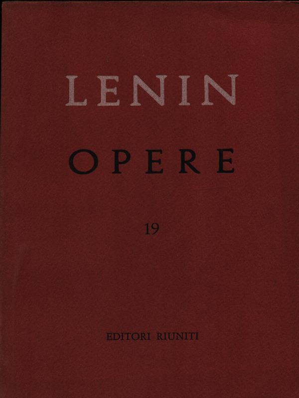 Opere vol. 19