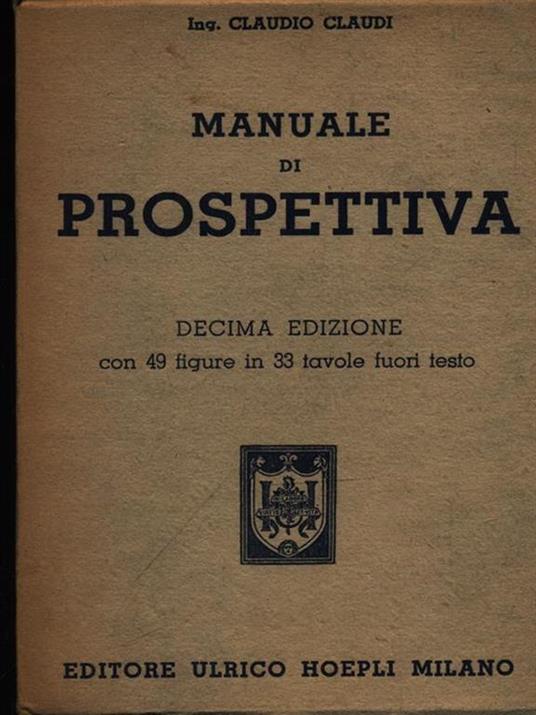 Manuale di prospettiva - Claudio Claudi - copertina