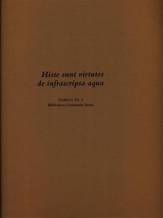 Histe sunt virtutes de infrascripta aqua -   - copertina