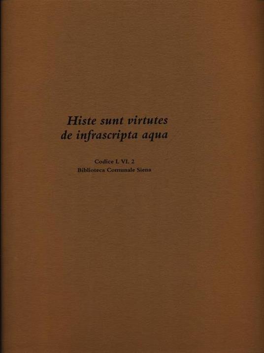 Histe sunt virtutes de infrascripta aqua -   - copertina