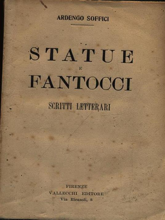 Statue e fantocci - Ardengo Soffici - copertina