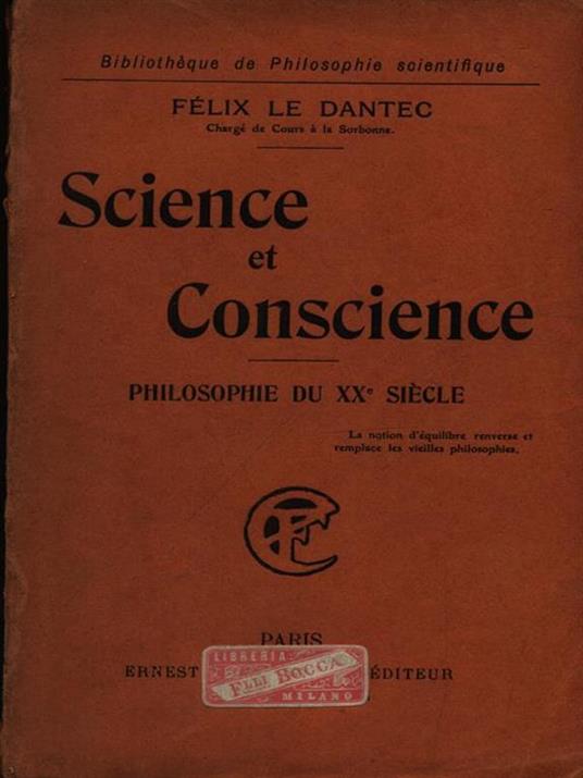 Science et conscience - Félix Le Dantec - copertina