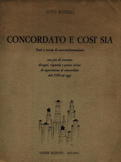 Concordato e così sia - Luigi Rodelli - copertina