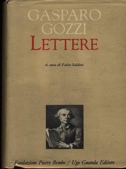 Lettere - Gasparo Gozzi - copertina