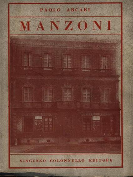 Manzoni - Paolo Arcari - copertina