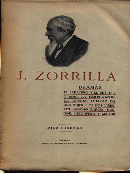 Dramas tomo III - José Zorrilla - copertina