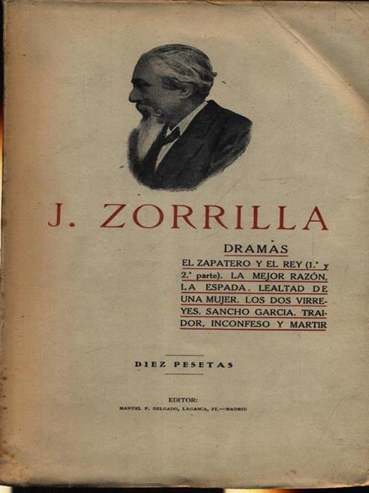 Dramas tomo III - José Zorrilla - copertina