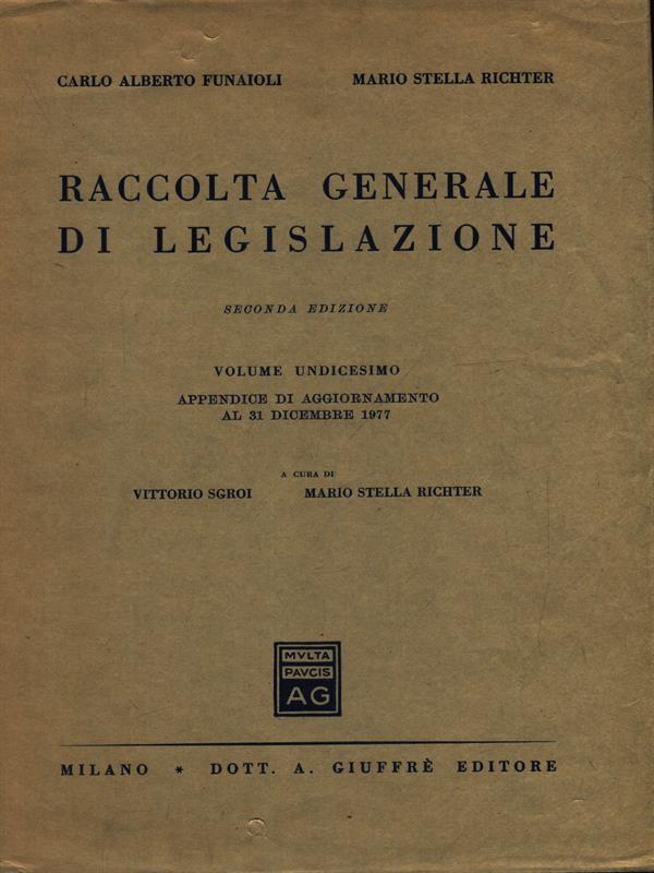 Raccolta generale di legislazione vol. 11