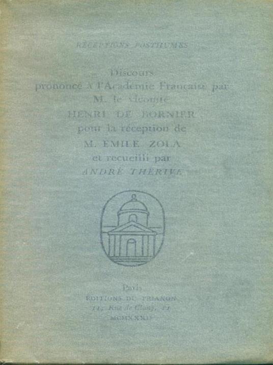 Receptions de Stendhal - Henri de Bornier - copertina