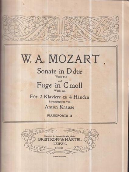 Mozart - Sonate per pianoforte - Wolfgang Amadeus Mozart - copertina
