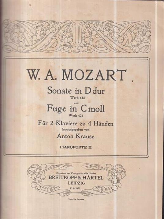 Mozart - Sonate per pianoforte - Wolfgang Amadeus Mozart - copertina