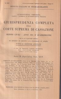 Giurisprudenza completa della corte suprema di cassazione 1947, II quadrimestre