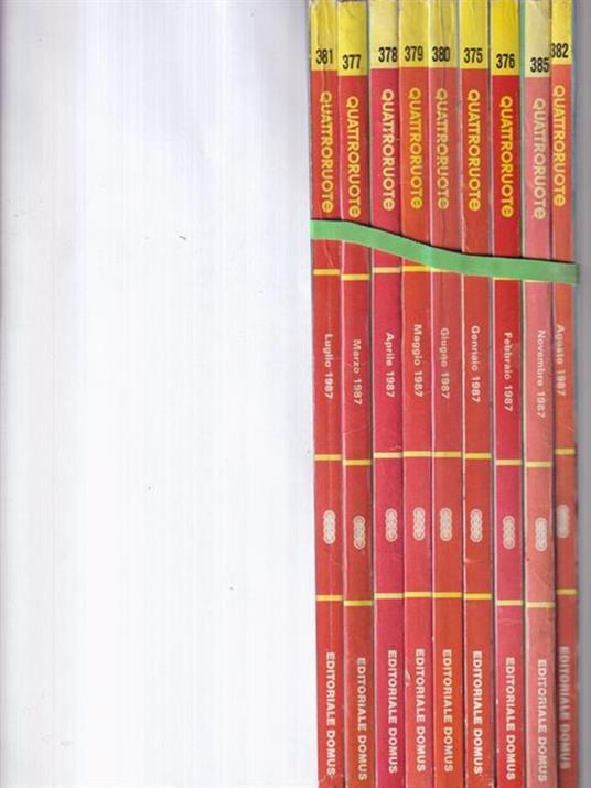Quattroruote. Lotto 9 riviste. 1987 - copertina