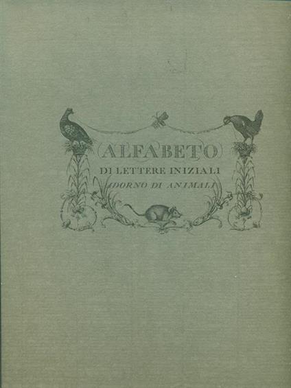Alfabeto di lettere iniziali Adorno di animali -   - copertina