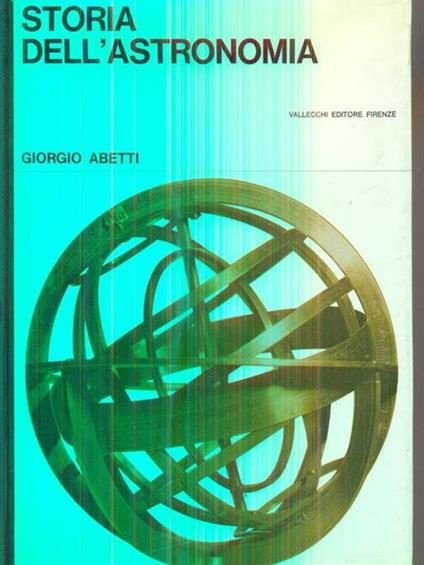Storia dell'astronomia - Giorgio Abetti - copertina