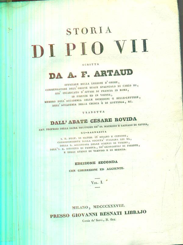 Storia di Pio VII. 2VV