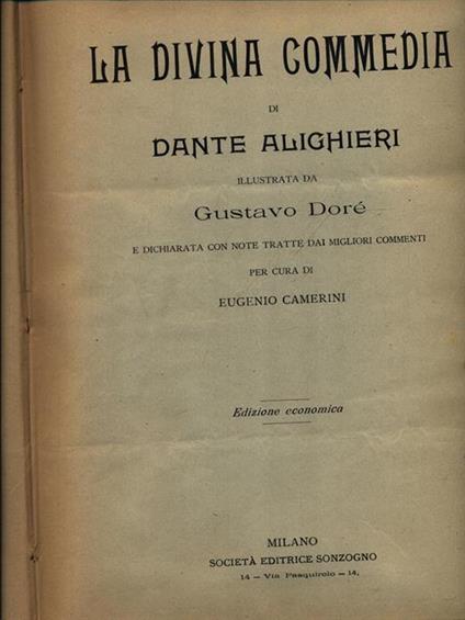 La Divina Commedia - Dante Alighieri - copertina
