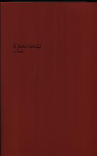 Il poeta ricorda