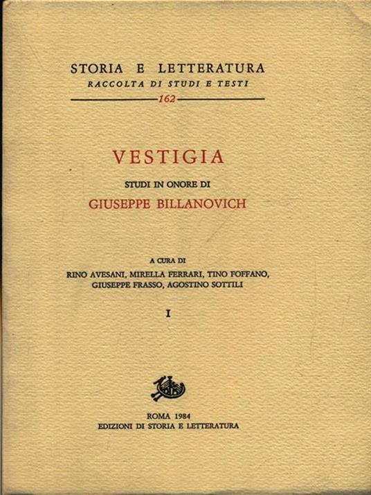 Vestigia I -   - copertina
