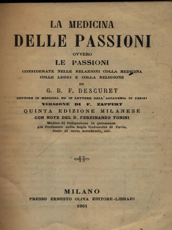 La medicina delle passioni