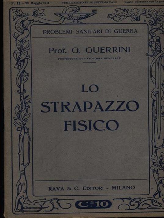 Lo strapazzo fisico - Gianbattista Guerrini - copertina