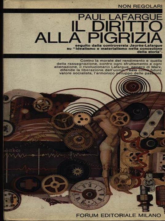 Il diritto alla pigrizia - Paul Lafargue - copertina