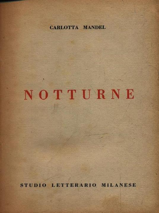 Notturne - Carlotta Mandel - copertina