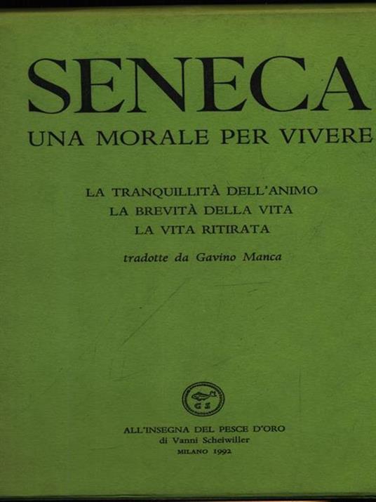 Una morale per vivere - Lucio Anneo Seneca - copertina